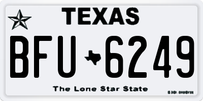 TX license plate BFU6249