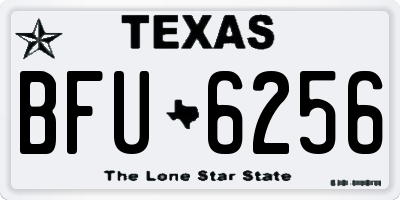 TX license plate BFU6256
