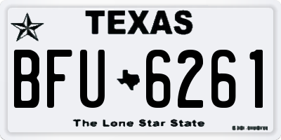 TX license plate BFU6261