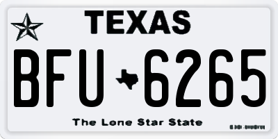 TX license plate BFU6265