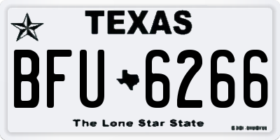 TX license plate BFU6266