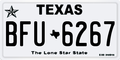 TX license plate BFU6267