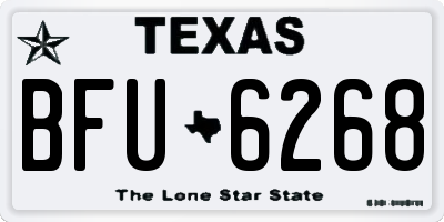 TX license plate BFU6268