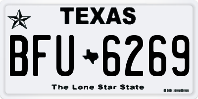 TX license plate BFU6269