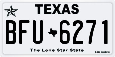 TX license plate BFU6271