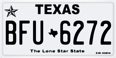 TX license plate BFU6272