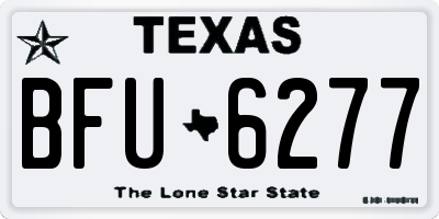 TX license plate BFU6277