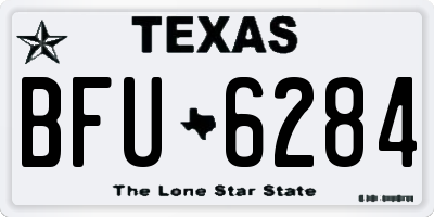 TX license plate BFU6284