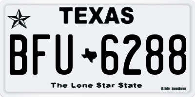 TX license plate BFU6288