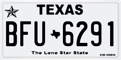 TX license plate BFU6291