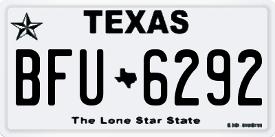 TX license plate BFU6292