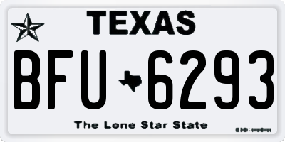 TX license plate BFU6293