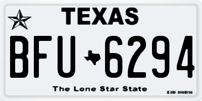 TX license plate BFU6294
