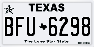 TX license plate BFU6298