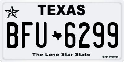 TX license plate BFU6299