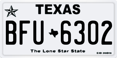 TX license plate BFU6302