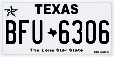 TX license plate BFU6306