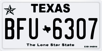 TX license plate BFU6307
