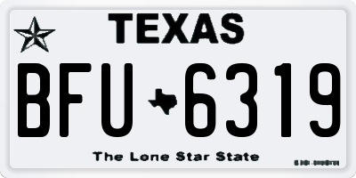 TX license plate BFU6319