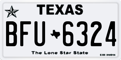 TX license plate BFU6324