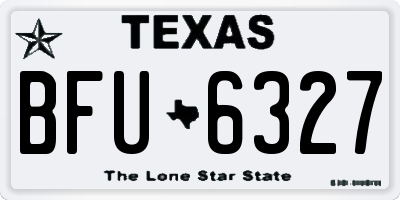 TX license plate BFU6327