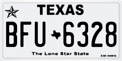 TX license plate BFU6328