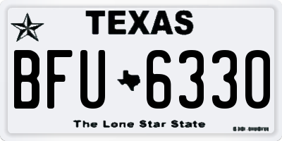 TX license plate BFU6330