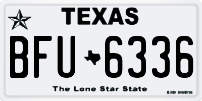 TX license plate BFU6336
