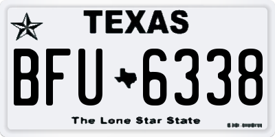 TX license plate BFU6338