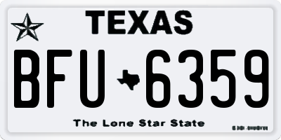 TX license plate BFU6359