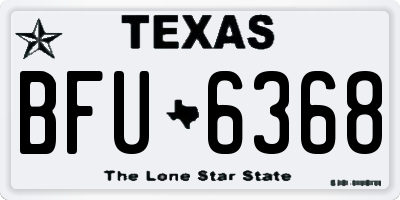 TX license plate BFU6368
