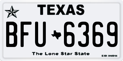 TX license plate BFU6369