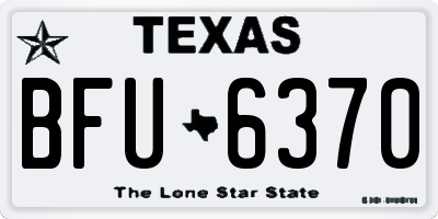 TX license plate BFU6370