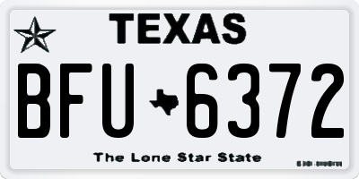 TX license plate BFU6372