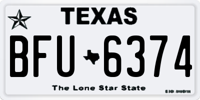 TX license plate BFU6374