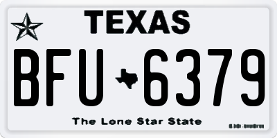 TX license plate BFU6379