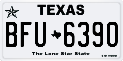 TX license plate BFU6390