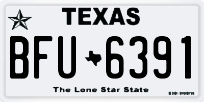 TX license plate BFU6391