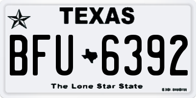 TX license plate BFU6392