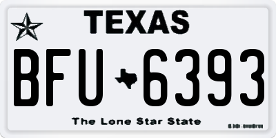 TX license plate BFU6393