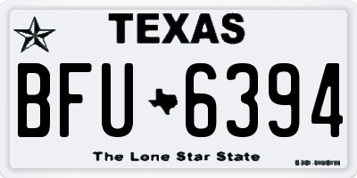 TX license plate BFU6394