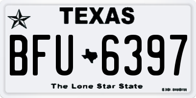 TX license plate BFU6397