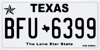 TX license plate BFU6399