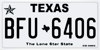 TX license plate BFU6406