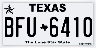 TX license plate BFU6410