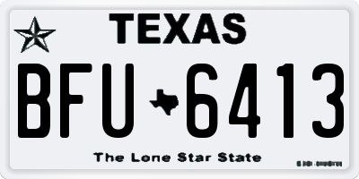 TX license plate BFU6413
