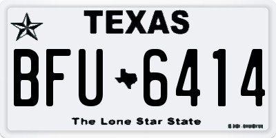 TX license plate BFU6414