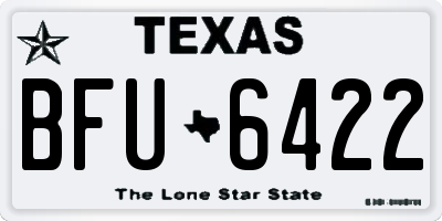 TX license plate BFU6422