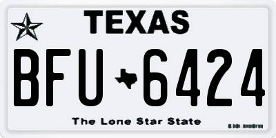 TX license plate BFU6424