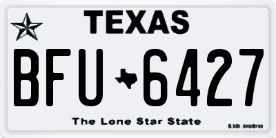 TX license plate BFU6427